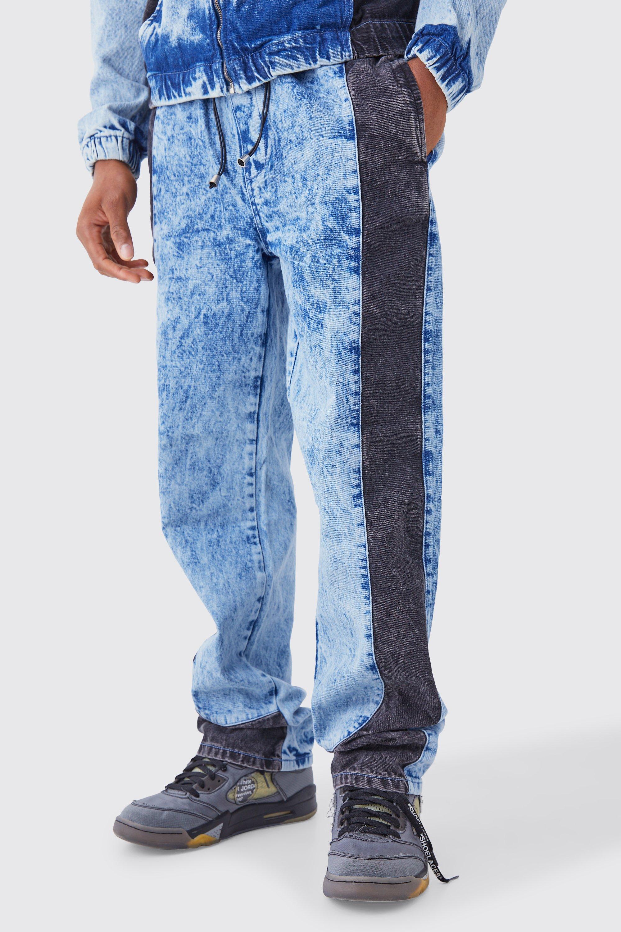 Blue acid wash jeans hot sale mens